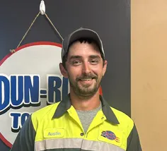 Smiling man in work uniform